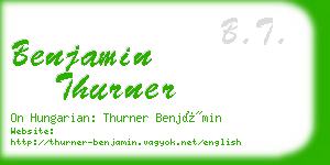 benjamin thurner business card